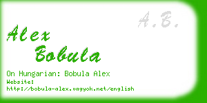 alex bobula business card